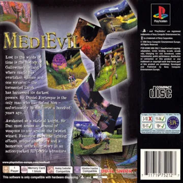 MediEvil (US) box cover back